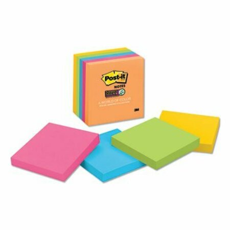 3M Post-it, PADS IN RIO DE JANEIRO COLORS, 3 X 3, 90-SHEET PADS, 5PK 6545SSUC